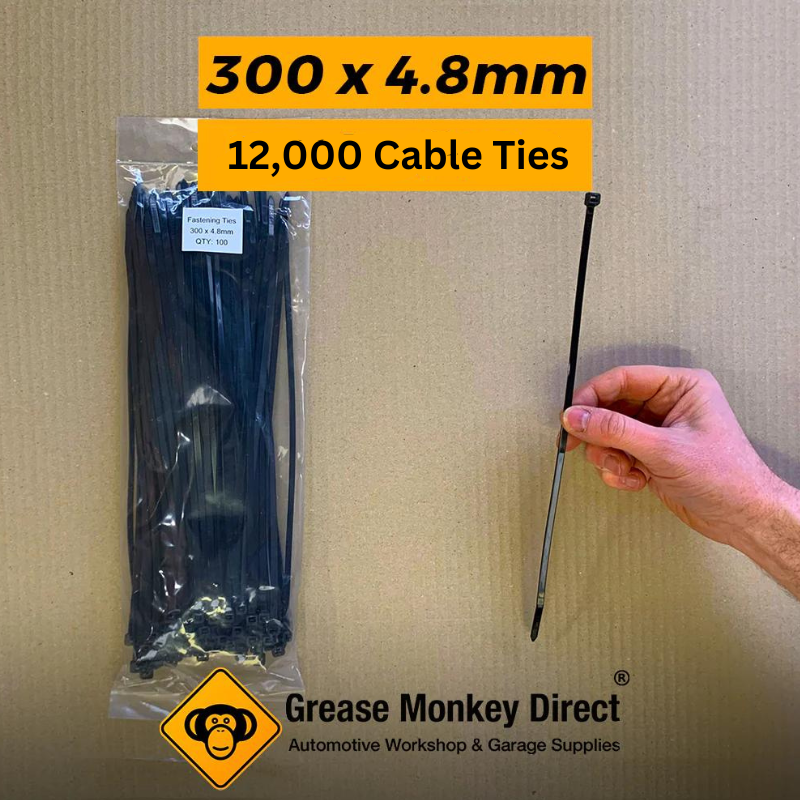 Bulk Cable Ties 300mm x 4.8mm | Qty: 12,000 - 